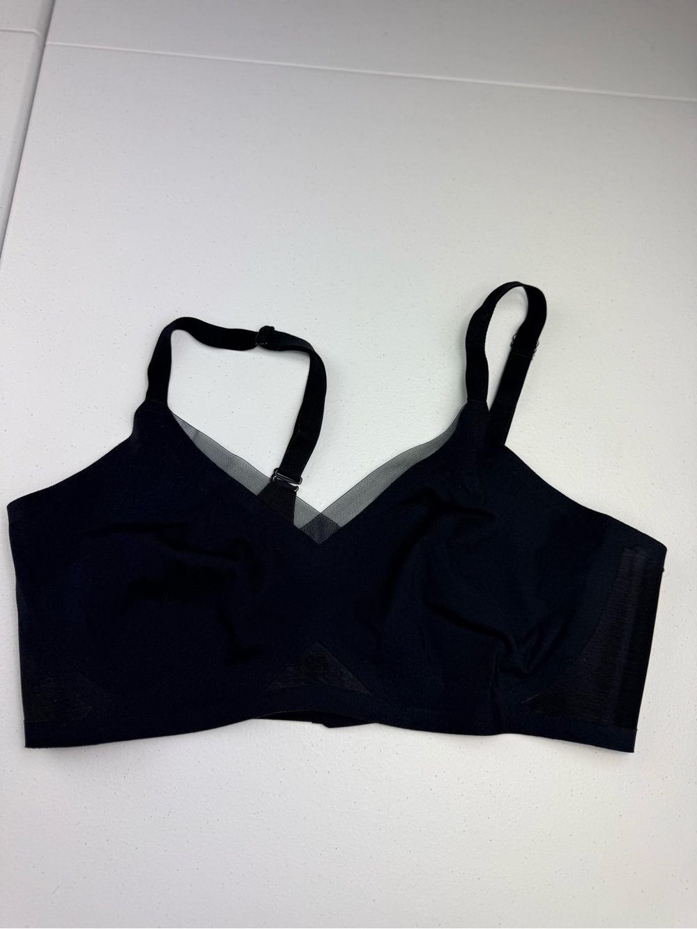 Honey love Black Seamless Mesh Trim Bralette